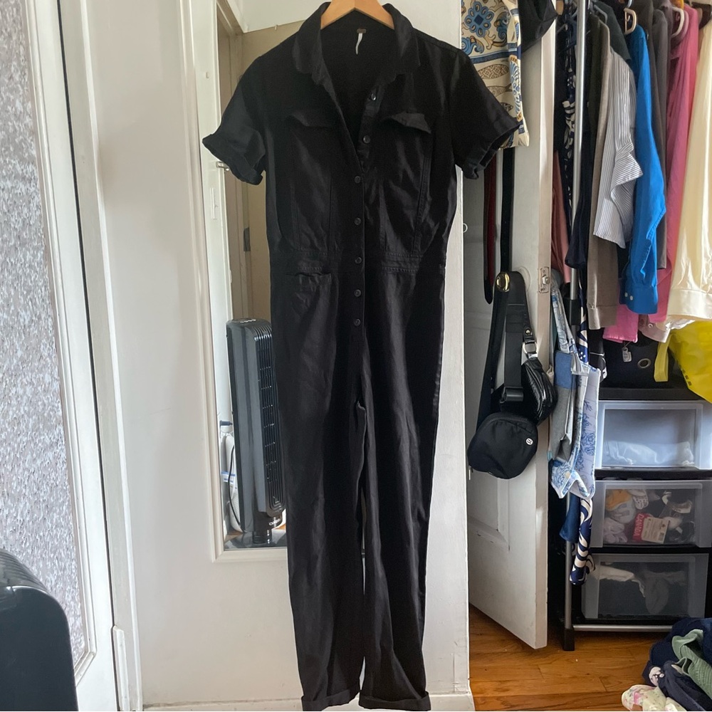 NWOT Young Fabulous & Broke Black Short Sleeve Jumpsuit